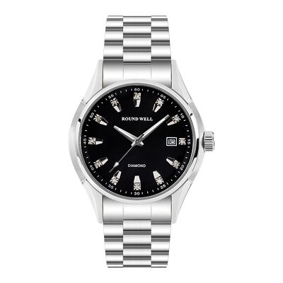 Sled Streamlined Black Dial Mechanical Watch