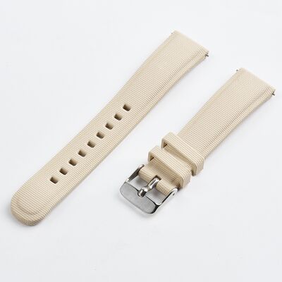 Nylon Textured Off-white Fluoroelastomer Strap