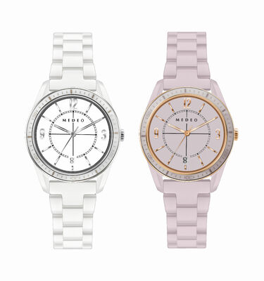 Solid-colour Ceramic Quartz Watch