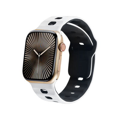 Good price Adjustable Dual-tone Silicone Band For Apple Watch Ultra 2 Series | Custom Logo Supported - Wholesaler SHX, Shenzhen, China online