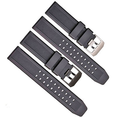 Good price Multi- Luxury Smart Watch Strap 23mm Black Flat Tpu Wrist Strap with Buckle Clasp and Stainless Steel Material online