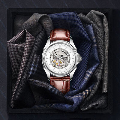 Good price Butterfly Buckle Skeleton Mechanical Watch online