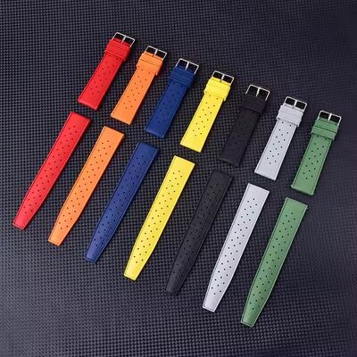 Good price Pin Buckle Clasp 20mm 22mm Fkm Rubber Strap Best Watch Band for Men and Women's Universal online