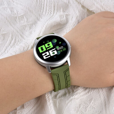 Good price All Smart Watchband Black Green Orange 18mm 20mm 22mm 24mm Fkm Rubber Strap for apple Watch Luxury Wristbands Band Position online