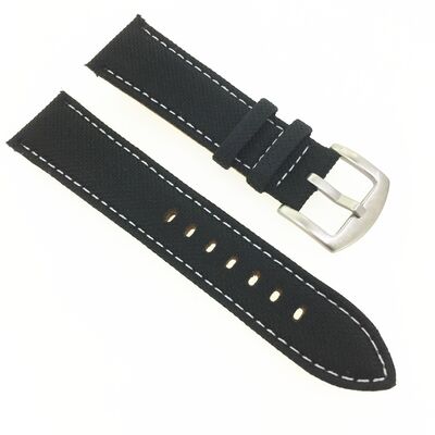 Good price SHX White Stitch Sailcloth Patterned Strap Blue Stitch Luxury Two Piece Changeable Nylon Leather Watch Strap online