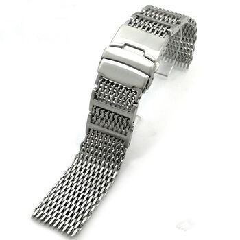 Good price SS Color Small MOQ Adjustable Stainless Steel Mesh Watch Strap with Various Colors and Adjustable Design online