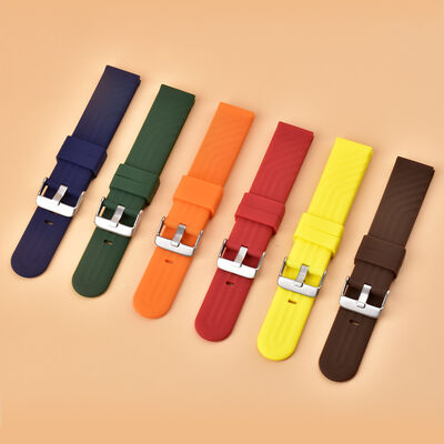 Good price 18mm 20mm 22mm Silicone Watch Strap with Waterproof Quick Release and Pin buckle Clasp Type online