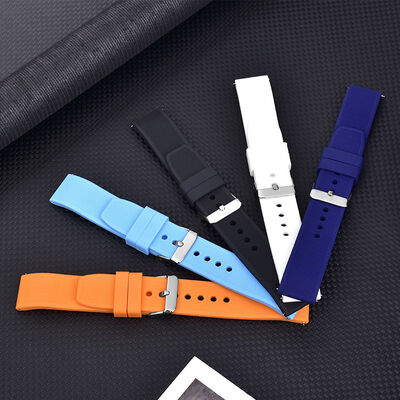 Good price Silicone Watch Bands Replacement Rubber Watch Strap for 2 Part Straps 18mm 20mm 22mm Long-Lasting Performance online