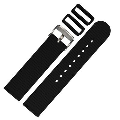 Good price Waterproof 20mm 22mm Quick Release Soft Silicone Watch Band with Buckle Material online