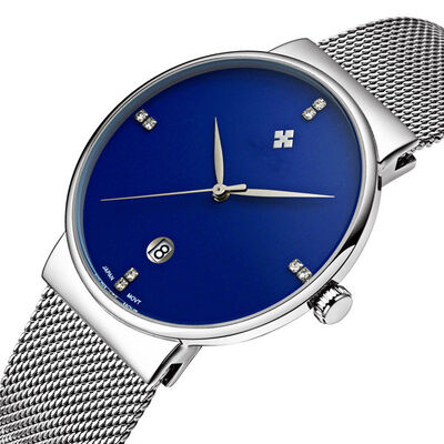 Good price Minimalist Business Quartz Watch With Scale Markings · Powered By Japanese Miyota VJ42B Movement | Customizable Logo - Black/Silver/Royal Blue/Gold online