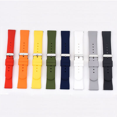 Good price 20mm Universal Quick Release Silicone Strap 20cm Length Watch Bands for Huawei GT4 Glory Magic2 Samsung Smart Watch online