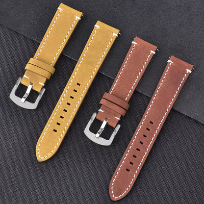 Good price Sport 10 Pcs Crazy Horse Leather Watchband for Apple Watch Band 4color Luxury Handmade Genuine Sport Luxury online