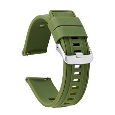 Good price 18mm Men's Waterproof Silicone Strap with Stainless Steel Buckle and 22mm Band Length Luxury Watch Accessory online