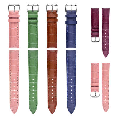 Good price Pin Buckle Top Grain Genuine Calf Leather Watch Strap Band with Leather Buckle SHX Handmade online