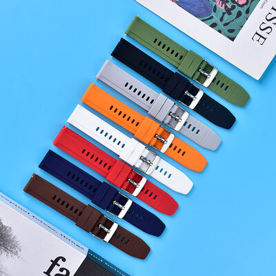 Good price 18mm 20mm 22mm 24mm Sport Straps Smart Watch Silicone Wrist Band for Apple Samsung Galaxy Watch Fashion Clasp Type Pin buckle online