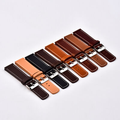 Good price Custom Genuine Leather Watch Band Interchangeable Leather Watch Strap within OPP Bag / Retail Paper Box and for sample online