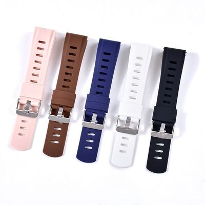Good price Silicone Sports Smart Watch Strap Soft Blue Black White Pink Coffee Bands for Apple Samsung Android Waterproof Breathable online