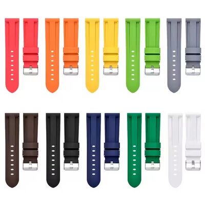 Good price Applicable Watch Smartwatch Silicone Watch Bands in White Black Silver Blue Green Orange Red Colors for Apple and Huawei online