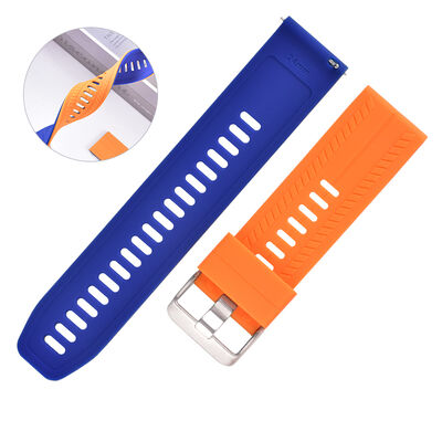 Good price Custom Two-Color Silicone Sports Smart Watch Strap for Apple IWatch Bands Fashion and Waterproof Pin Buckle Clasp Type online