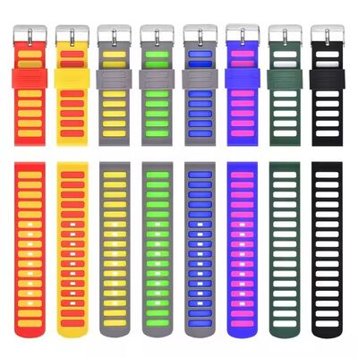 Good price Two-Color Silicone Watch Band Fashion Style for Apple Watch Soft and Breathable Waterproof Sports Strap Two-Color Soft online