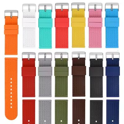 Good price Pin Buckle Fashion Silicone Watch Strap 18mm 20mm 22mm 24mm Waterproof Sport Smartwatch Band for All Smart Watches online