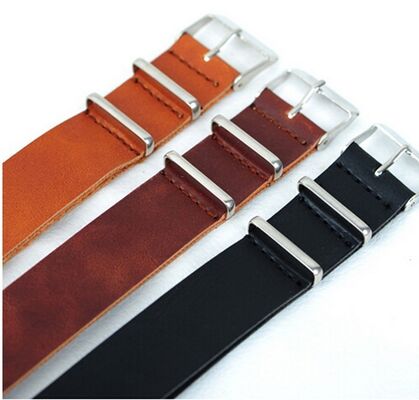 Good price Highly OEM ODM Vintage Watch Band One Piece Style Genuine Leather Watch Strap Luxury Design online