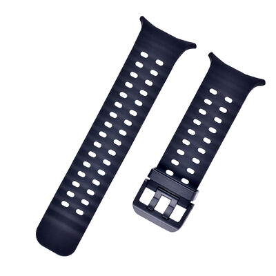 Good price Tang Buckle 20MM Unique Design Double Tongue Double Hole Silicone Watch Band Marine Silicone Plastic Headed Watch Strap online