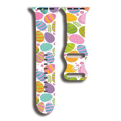 Good price Apple Watch Compatible Silicone Band Easter Eggs Soft IWatch Strap for Luxury Series 10/9/8/7/6/5/4/3/2/1/se online