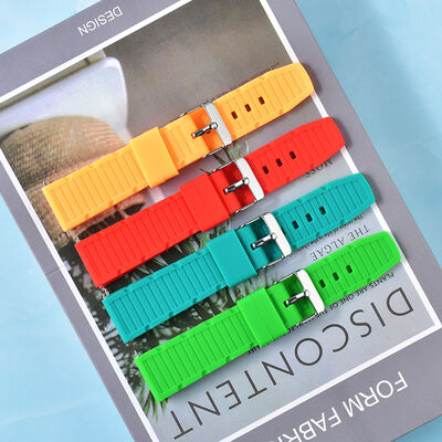 Good price Custom Soft Waterproof Silicone Sport Watch Band with Custom Logo and Stainless Steel Buckle online