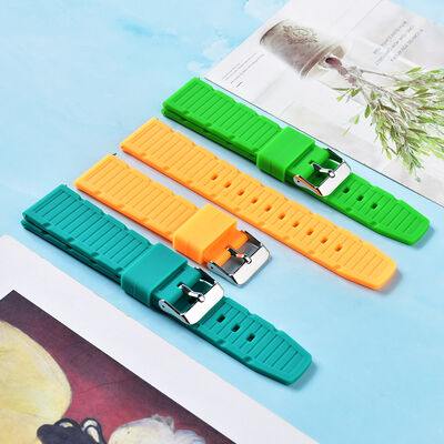 Good price Customizable Silicone Wristbands for Sport Breathable Waterproof Watch Band Strap from Stainless Steel Buckle online