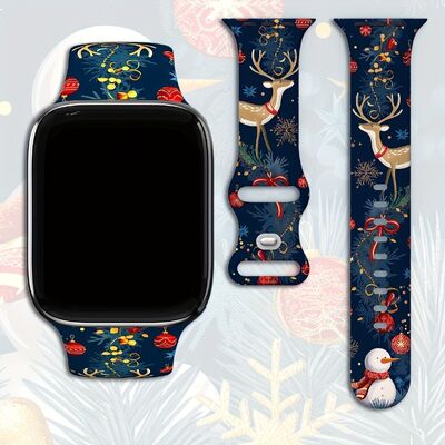 Good price Adjustable Smart Watch Band for Custom Apple Watch Ultra Band Straps Silicone Christmas Fashion Deer Iwatch Strap Luxury online