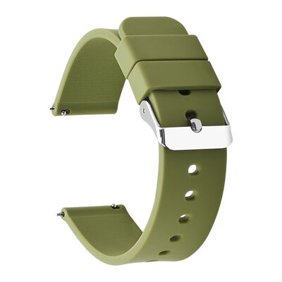 Good price Stainless Steel Buckle Silicone Watch Strap, 18mm~22mm | MOQ2 - OEM/ODM Wholesale Supported online