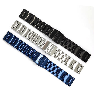 Good price Black Screw-on Stainless Steel Watch Band · OEM/ODM | 22/24/26mm online