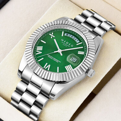 Good price Silver waterproof quartz men's watch with gold case and stainless steel bracelet | OEM/ODM wholesale available online