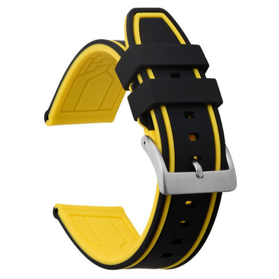 Good price 24mm Two-Tone Sport Style Silicone Rubber Strap · OEM/ODM Wholesale Available | MOQ500 - SHX online