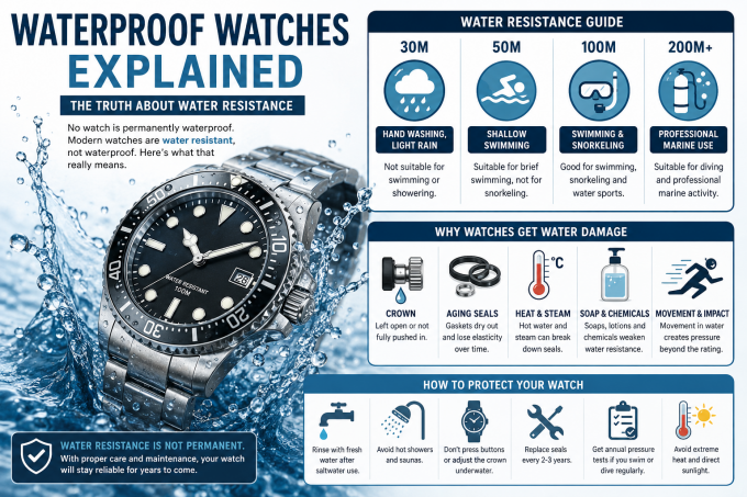Water Risistence Watch Chart Waterproof Watches Explained | The Truth About Water Resistance and ...